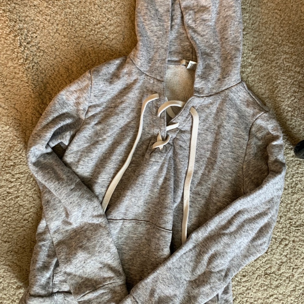 Forever 21 lace up hoodie